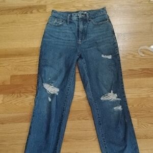 Universal Thread High Rise Blue Distressed Jeans